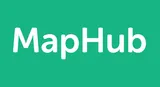 The MapHub logo in white text on a green background, representing the platform's move to become a 100% Google-free service. Google-free platform, from map data to analytics.
